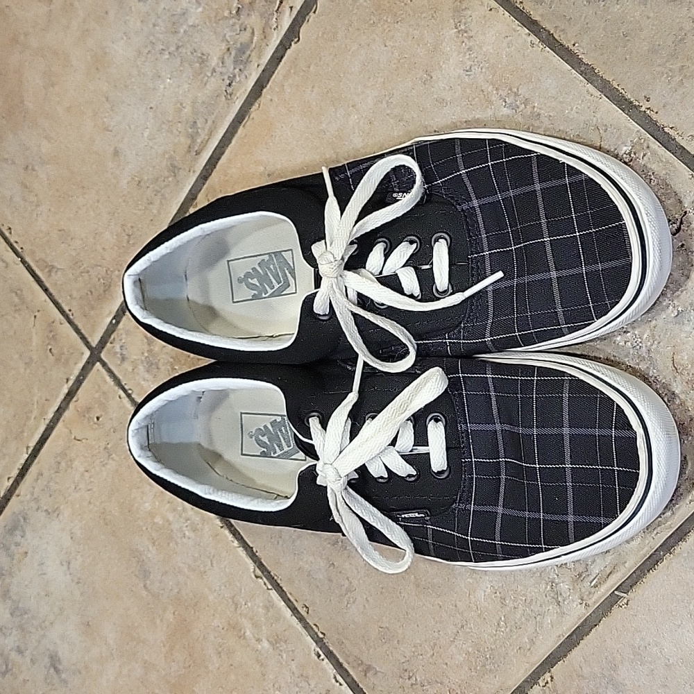 Vans plaid design tie sneakers